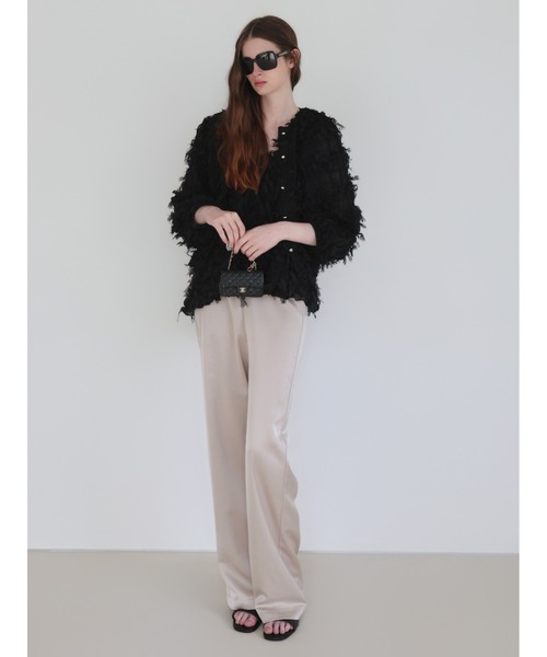 NOWNS(ナウンス)の「Alma | Satin sleek pants(その他パンツ・レディース・ライトベージュ/ブラック/ネイビー・FREE)」の11枚目の写真