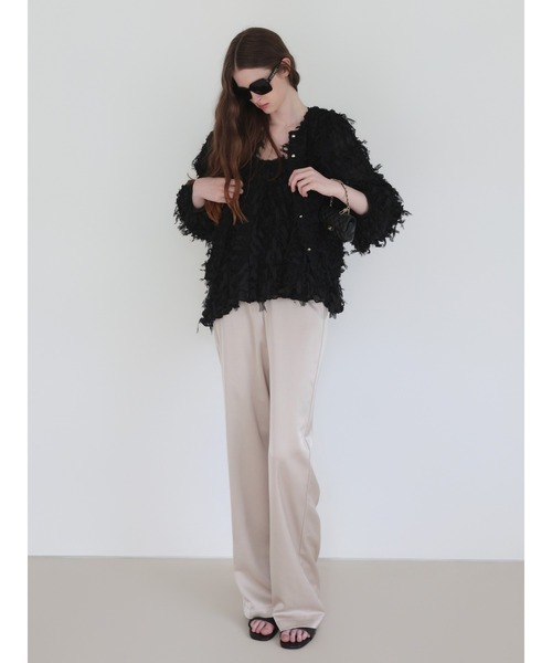 NOWNS(ナウンス)の「Alma | Satin sleek pants(その他パンツ・レディース・ライトベージュ/ブラック/ネイビー・FREE)」の10枚目の写真