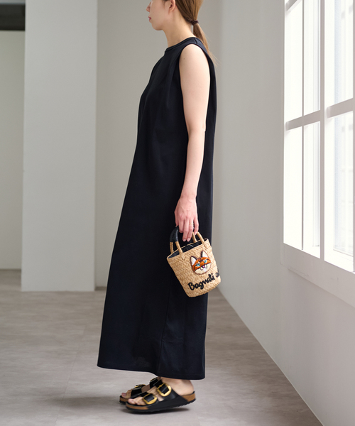 U by SPICK&SPAN(ユーバイスピックアンドスパン)の「ショルダータックロングワンピース(ワンピース・レディース・イエロー/ブラック/カーキ・FREE)」の18枚目の写真