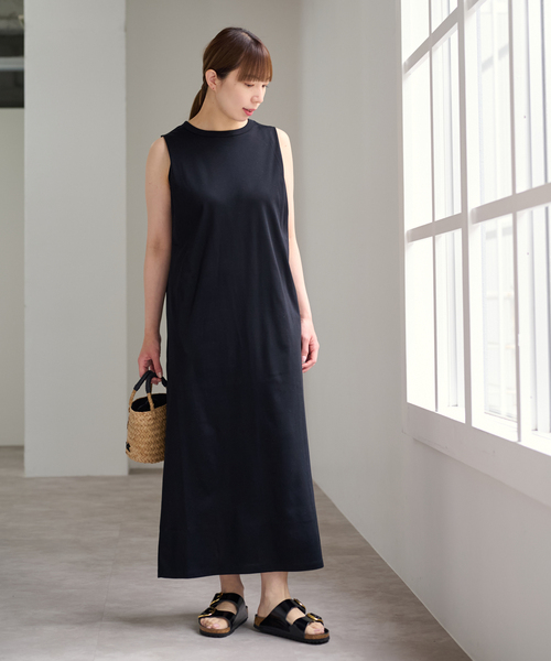 U by SPICK&SPAN(ユーバイスピックアンドスパン)の「ショルダータックロングワンピース(ワンピース・レディース・イエロー/ブラック/カーキ・FREE)」の21枚目の写真