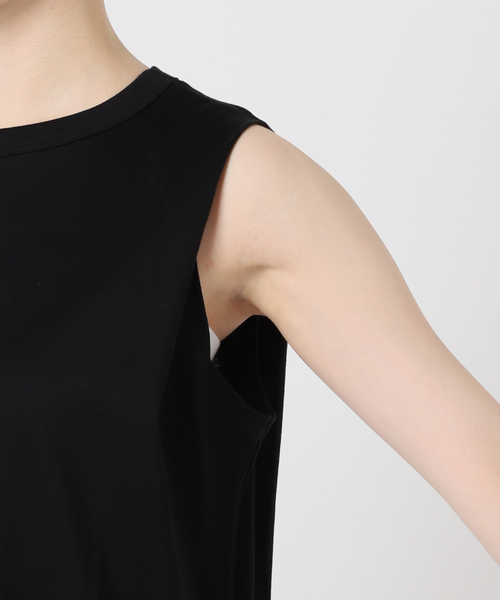 U by SPICK&SPAN(ユーバイスピックアンドスパン)の「ショルダータックロングワンピース(ワンピース・レディース・イエロー/ブラック/カーキ・FREE)」の7枚目の写真