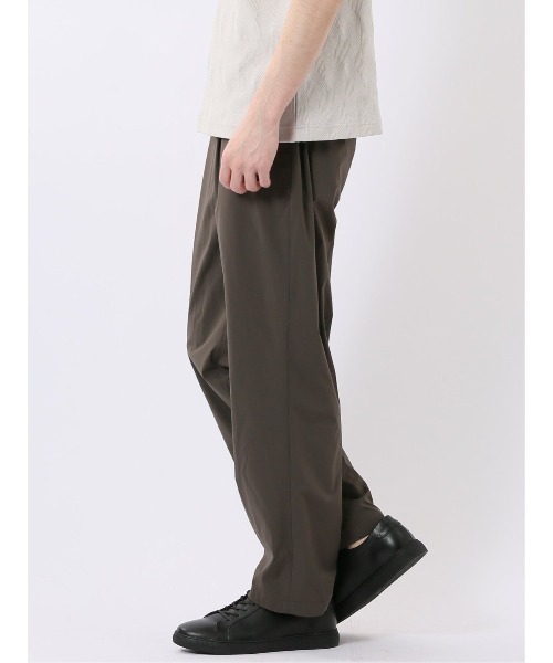 TAKA-Q(タカキュー)の「パンツ メンズ ストレッチ 軽量 ややゆったり ワイド トラウザー ワンタック イージー セットアップ可能 ナイロン混(チノパンツ・メンズ・ブラウン/ネイビー・S/MEDIUM/LARGE/X-LARGE)」の7枚目の写真