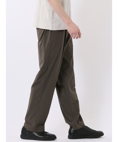 TAKA-Q(タカキュー)の「パンツ メンズ ストレッチ 軽量 ややゆったり ワイド トラウザー ワンタック イージー セットアップ可能 ナイロン混(チノパンツ・メンズ・ブラウン/ネイビー・S/MEDIUM/LARGE/X-LARGE)」の9枚目の写真