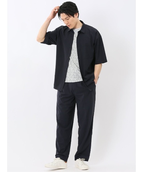 TAKA-Q(タカキュー)の「パンツ メンズ ストレッチ 軽量 ややゆったり ワイド トラウザー ワンタック イージー セットアップ可能 ナイロン混(チノパンツ・メンズ・ブラウン/ネイビー・S/MEDIUM/LARGE/X-LARGE)」の20枚目の写真
