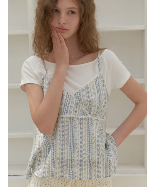 RE_L(リエル)の「Liv sleeveless blouse (blue)(シャツ/ブラウス・レディース・その他・FREE)」の3枚目の写真