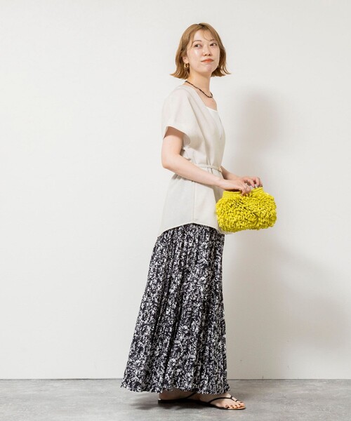 NOLLEY’S Sophi（ノーリーズソフィ）の「ウォッシャブルスラブメッシュフレンチジレ（ベスト・レディース・ベージュ/ブラック・38）」の20枚目の写真