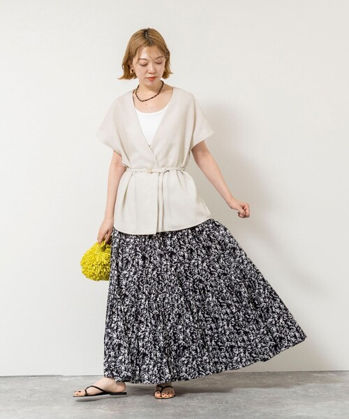 NOLLEY’S Sophi（ノーリーズソフィ）の「ウォッシャブルスラブメッシュフレンチジレ（ベスト・レディース・ベージュ/ブラック・38）」の15枚目の写真