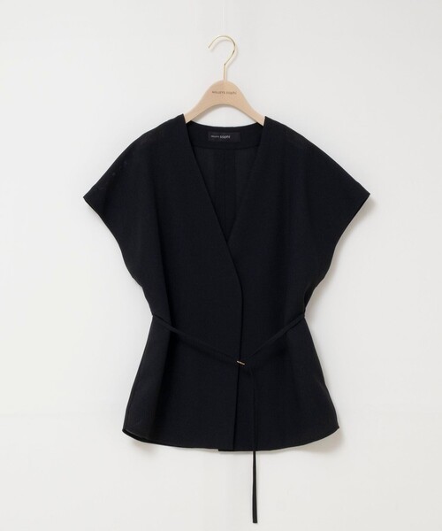 NOLLEY’S Sophi（ノーリーズソフィ）の「ウォッシャブルスラブメッシュフレンチジレ（ベスト・レディース・ベージュ/ブラック・38）」の13枚目の写真