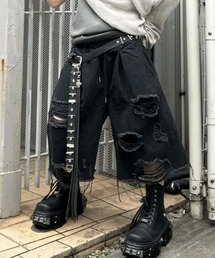 Chikashitsu +】stripe tuck slacks / 【チカシツプラス】ストライプ