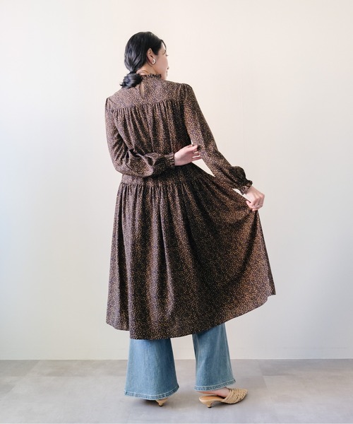 DOLLUPOOPS(ドールアップウップス)の「Shirring Dot Dress(シャーリングドットワンピース)(ワンピース・レディース・イエロー・FREE)」の3枚目の写真