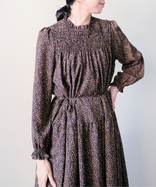 DOLLUPOOPS(ドールアップウップス)の「Shirring Dot Dress(シャーリングドットワンピース)(ワンピース・レディース・イエロー・FREE)」の8枚目の写真