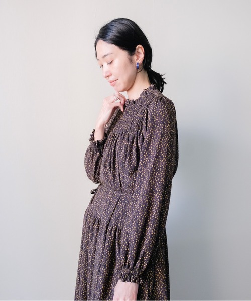 DOLLUPOOPS(ドールアップウップス)の「Shirring Dot Dress(シャーリングドットワンピース)(ワンピース・レディース・イエロー・FREE)」の9枚目の写真
