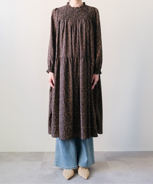 DOLLUPOOPS(ドールアップウップス)の「Shirring Dot Dress(シャーリングドットワンピース)(ワンピース・レディース・イエロー・FREE)」の11枚目の写真