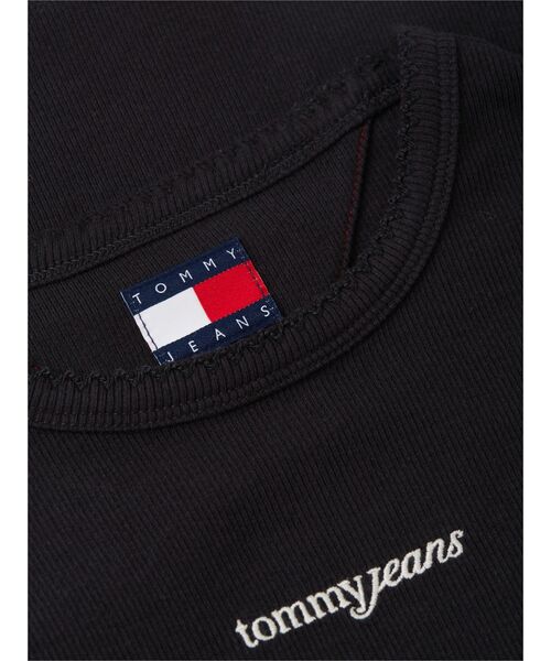 tommy jeans(トミー ジーンズ)の「スリムスクリプトリブショートスリーブTシャツ(Tシャツ/カットソー・レディース・ブラック/ホワイト・LARGE/X-SMALL/SMALL/MEDIUM)」の7枚目の写真