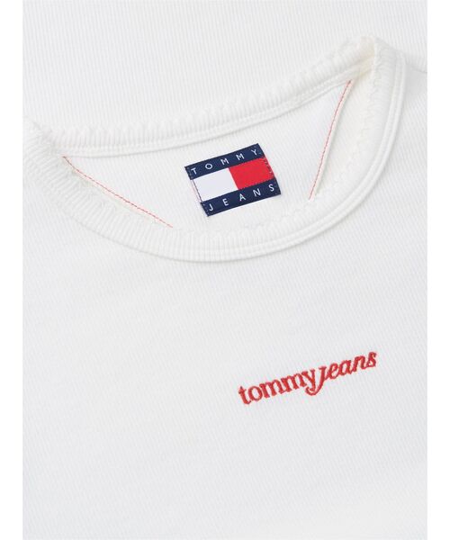tommy jeans(トミー ジーンズ)の「スリムスクリプトリブショートスリーブTシャツ(Tシャツ/カットソー・レディース・ブラック/ホワイト・LARGE/X-SMALL/SMALL/MEDIUM)」の13枚目の写真