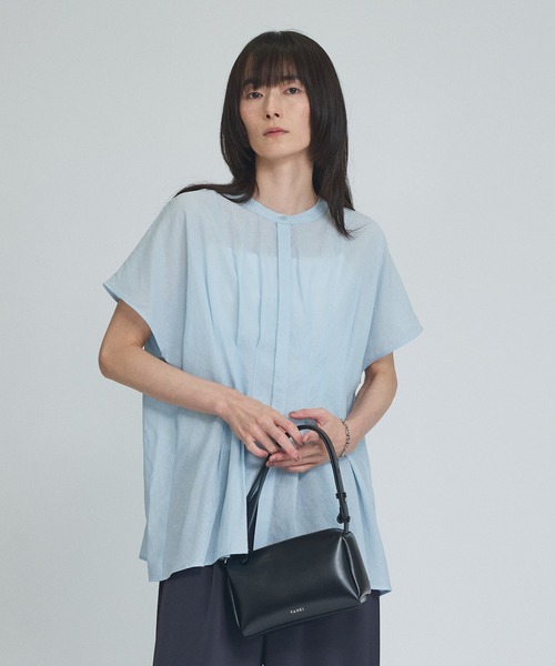 qualite(カリテ)の「ウエストタックブラウス 夏服 オフィスカジュアル きれいめ 羽織り(シャツ/ブラウス・レディース・ブラウン/オフホワイト/ブルー・フリー)」の21枚目の写真
