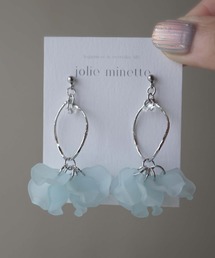 jolie minette/ひねりフープ フリル シルバーピアス/アレルギー対応