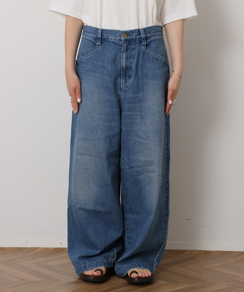 JOURNAL STANDARD LUXE（ジャーナルスタンダード　ラックス）の「12OZデニム ドアパンツ（デニムパンツ・レディース・ブルー・LARGE/MEDIUM/SMALL）」の4枚目の写真