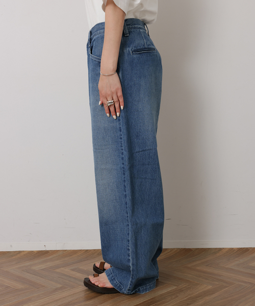 JOURNAL STANDARD LUXE（ジャーナルスタンダード　ラックス）の「12OZデニム ドアパンツ（デニムパンツ・レディース・ブルー・LARGE/MEDIUM/SMALL）」の3枚目の写真