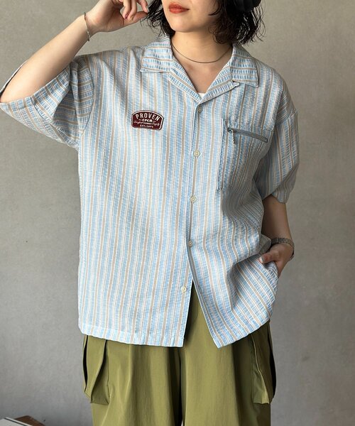 CPCM(シーピーシーエム)の「ワッペンドビー半袖開襟シャツ(シャツ/ブラウス・メンズ・アイボリー/レッド/ブルー・FREE)」の18枚目の写真