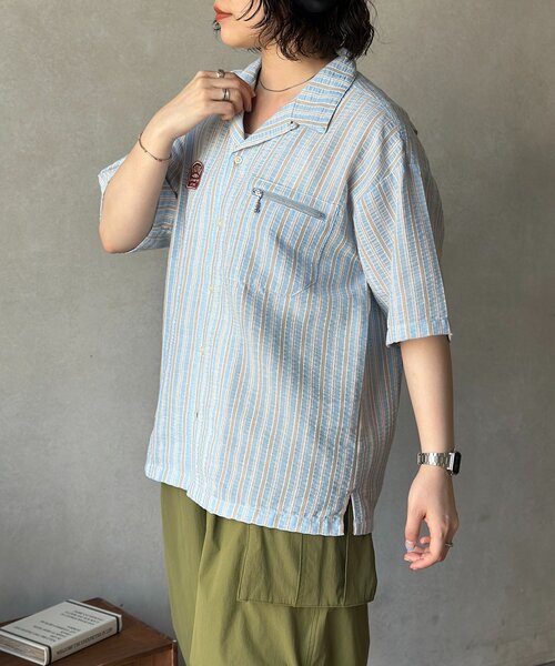 CPCM(シーピーシーエム)の「ワッペンドビー半袖開襟シャツ(シャツ/ブラウス・メンズ・アイボリー/レッド/ブルー・FREE)」の19枚目の写真