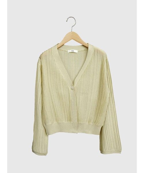 FIKA.（フィーカ）の「Sheer rib knit cardigan（カーディガン/ボレロ・レディース・チャコール/ブラック/ベージュ・MEDIUM）」の16枚目の写真