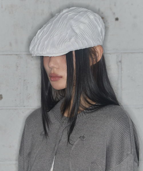 FANCY CLUB(ファンシークラブ)の「レースバンディングハンティングキャップ (ホワイト) F25QE996(ハンチング/ベレー帽・レディース・その他・ONE SIZE)」の1枚目の写真