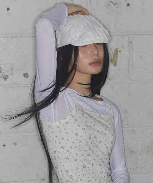 FANCY CLUB(ファンシークラブ)の「レースバンディングハンティングキャップ (ホワイト) F25QE996(ハンチング/ベレー帽・レディース・その他・ONE SIZE)」の3枚目の写真