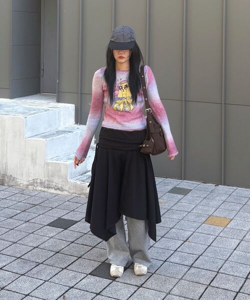 youthbath（ユースバース）の「Color Gradation cropped knit_brown（ニット/セーター・レディース・その他・FREE）」の2枚目の写真