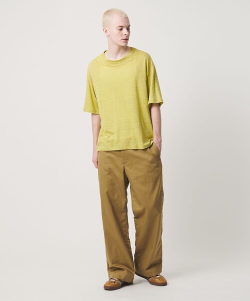 UNITED ARROWS & SONS(ユナイテッドアローズアンドサンズ)の「<UNITED ARROWS & SONS> LINEN CREW TEE/Tシャツ(Tシャツ/カットソー・メンズ・ライム・L/S/XL)」の3枚目の写真