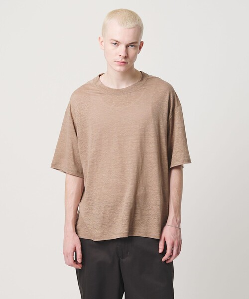 UNITED ARROWS & SONS(ユナイテッドアローズアンドサンズ)の「<UNITED ARROWS & SONS> LINEN CREW TEE/Tシャツ(Tシャツ/カットソー・メンズ・ライム・L/S/XL)」の4枚目の写真