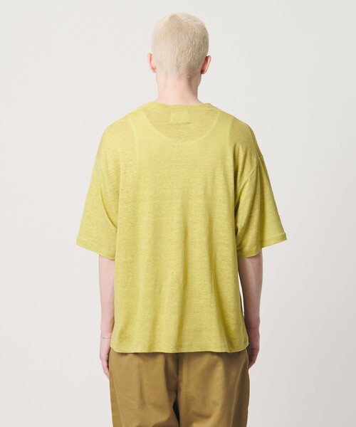 UNITED ARROWS & SONS(ユナイテッドアローズアンドサンズ)の「<UNITED ARROWS & SONS> LINEN CREW TEE/Tシャツ(Tシャツ/カットソー・メンズ・ライム・L/S/XL)」の8枚目の写真