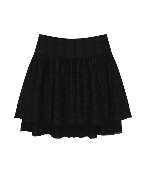ASON(アズオン)の「LACY CHECK SKIRT / BLACK(スカート・レディース・その他・FREE)」の3枚目の写真