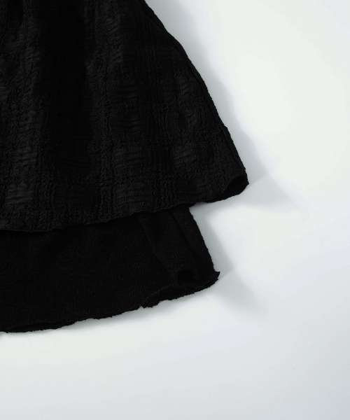 ASON(アズオン)の「LACY CHECK SKIRT / BLACK(スカート・レディース・その他・FREE)」の5枚目の写真