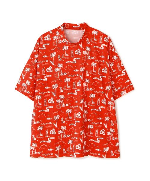 Jack Bunny!!（ジャックバニー）の「【Jack Bunny!!】PEメッシュアロハ柄プリント半袖モックネックカットソー（Tシャツ/カットソー・メンズ・ブルー/オレンジ・LARGE/X-LARGE/MEDIUM）」の17枚目の写真