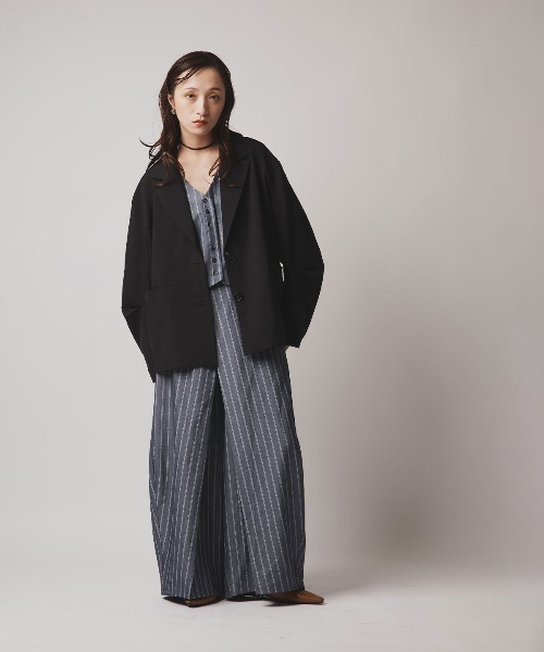W:Huku(フーク)の「【W:Huku / ソフトタッチツイル】ノーカラー ベスト / Soft-Touch Twill No-Collar Vest(ベスト・レディース・ブラック/ベージュ系その他/ブラウン系その他/グレー系その他・FREE)」の17枚目の写真