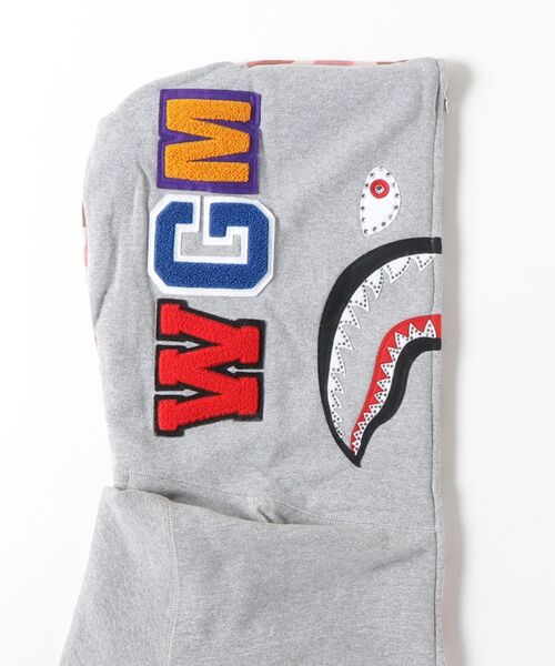 A BATHING APE（アベイシングエイプ）の「1ST CAMO CRYSTAL STONE SHARK FULL ZIP HOODIE（パーカー・レディース・ブラック/グレー・MEDIUM/SMALL）」の13枚目の写真