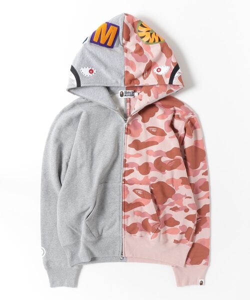 A BATHING APE（アベイシングエイプ）の「1ST CAMO CRYSTAL STONE SHARK FULL ZIP HOODIE（パーカー・レディース・ブラック/グレー・MEDIUM/SMALL）」の15枚目の写真