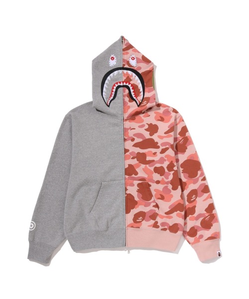 A BATHING APE（アベイシングエイプ）の「1ST CAMO CRYSTAL STONE SHARK FULL ZIP HOODIE（パーカー・レディース・ブラック/グレー・MEDIUM/SMALL）」の2枚目の写真