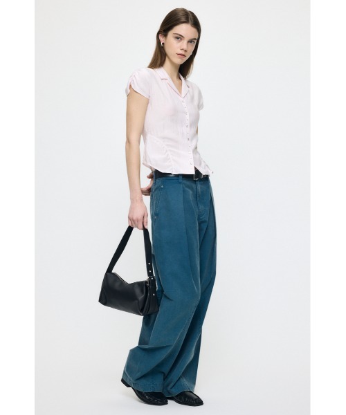 MOUSSY(マウジー)の「CURVE LINE TUCK パンツ(その他パンツ・レディース・カーキ/ベージュ・1)」の12枚目の写真