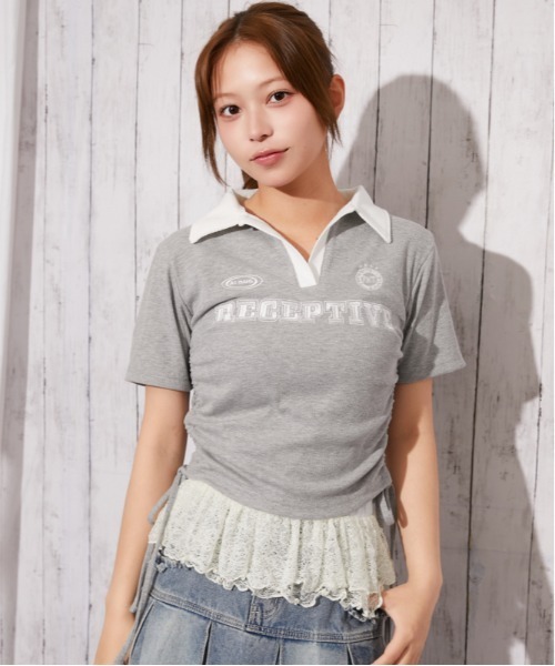 GORGE(ゴージ)の「《裾レース・華奢見え》インナーキャミソール/フェミニン×カジュアル/春夏/全3色(キャミソール・レディース・オフホワイト/ブラック/チャコール・F)」の8枚目の写真