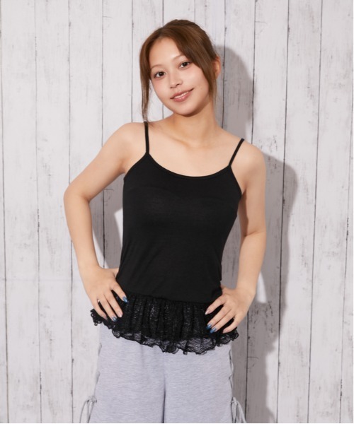 GORGE(ゴージ)の「《裾レース・華奢見え》インナーキャミソール/フェミニン×カジュアル/春夏/全3色(キャミソール・レディース・オフホワイト/ブラック/チャコール・F)」の22枚目の写真