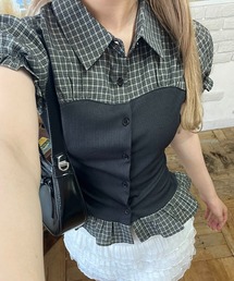 パフスリーブビスチェブラウス