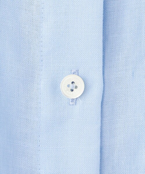MACKINTOSH PHILOSOPHY（ﾏｯｷﾝﾄｯｼｭ ﾌｨﾛｿﾌｨｰ）の「【WEB&一部店舗限定】ラミーバンドカラーシャツ（シャツ/ブラウス・レディース・ブラック/ホワイト系その他/ブルー・38/36）」の8枚目の写真