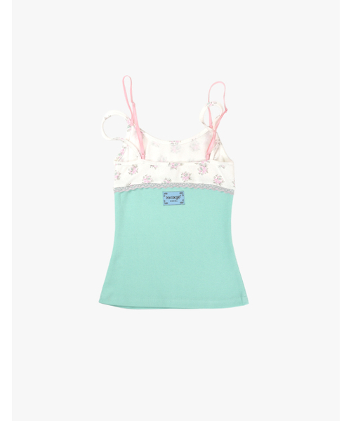 HONKYO(ホンキョ)の「Double Strap Lace Sleeveless- Mint Flower(Tシャツ/カットソー・レディース・その他・FREE)」の4枚目の写真