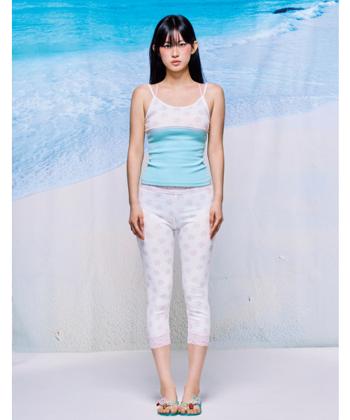 HONKYO(ホンキョ)の「Double Strap Lace Sleeveless- Mint Flower(Tシャツ/カットソー・レディース・その他・FREE)」の5枚目の写真