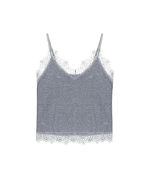 LACE TRIM SLEEVELESS_CHARCOAL