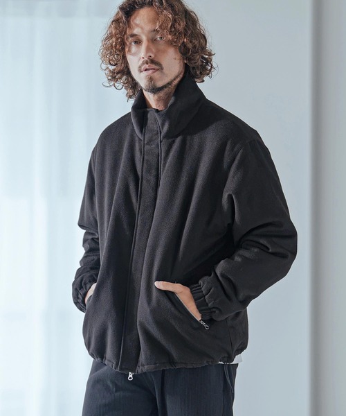 Magine(マージン)の「mj11738-Wool-Like Brushed Padded Stand Collar Blouson パデッドブルゾン(MGN-263-006)(ブルゾン・メンズ・ブラック/ネイビー/グレー系その他・44/46/48)」の2枚目の写真