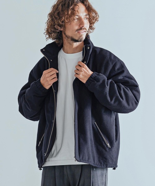 Magine(マージン)の「mj11738-Wool-Like Brushed Padded Stand Collar Blouson パデッドブルゾン(MGN-263-006)(ブルゾン・メンズ・ブラック/ネイビー/グレー系その他・44/46/48)」の5枚目の写真