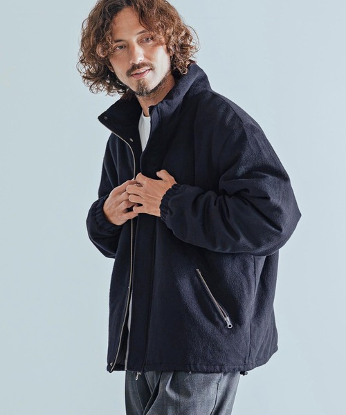 Magine(マージン)の「mj11738-Wool-Like Brushed Padded Stand Collar Blouson パデッドブルゾン(MGN-263-006)(ブルゾン・メンズ・ブラック/ネイビー/グレー系その他・44/46/48)」の6枚目の写真